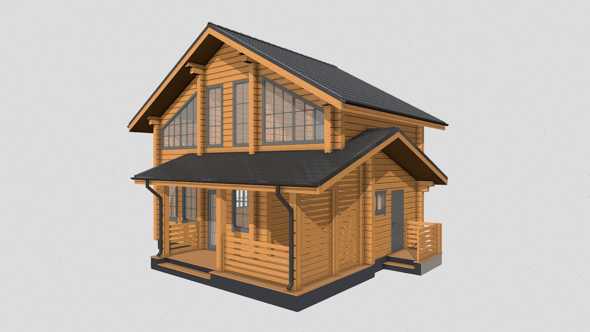 Wood House 3d model