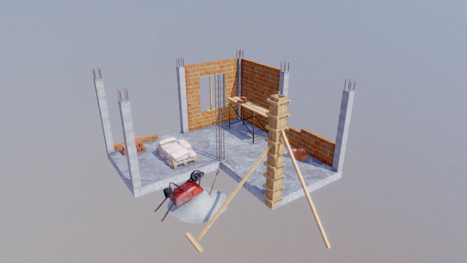 Simple Construction 3d model