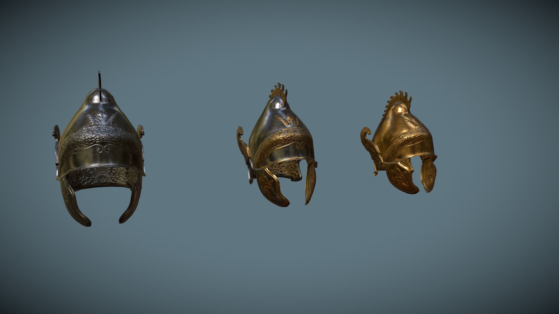 Attico-Phrygian Helmets 3d model