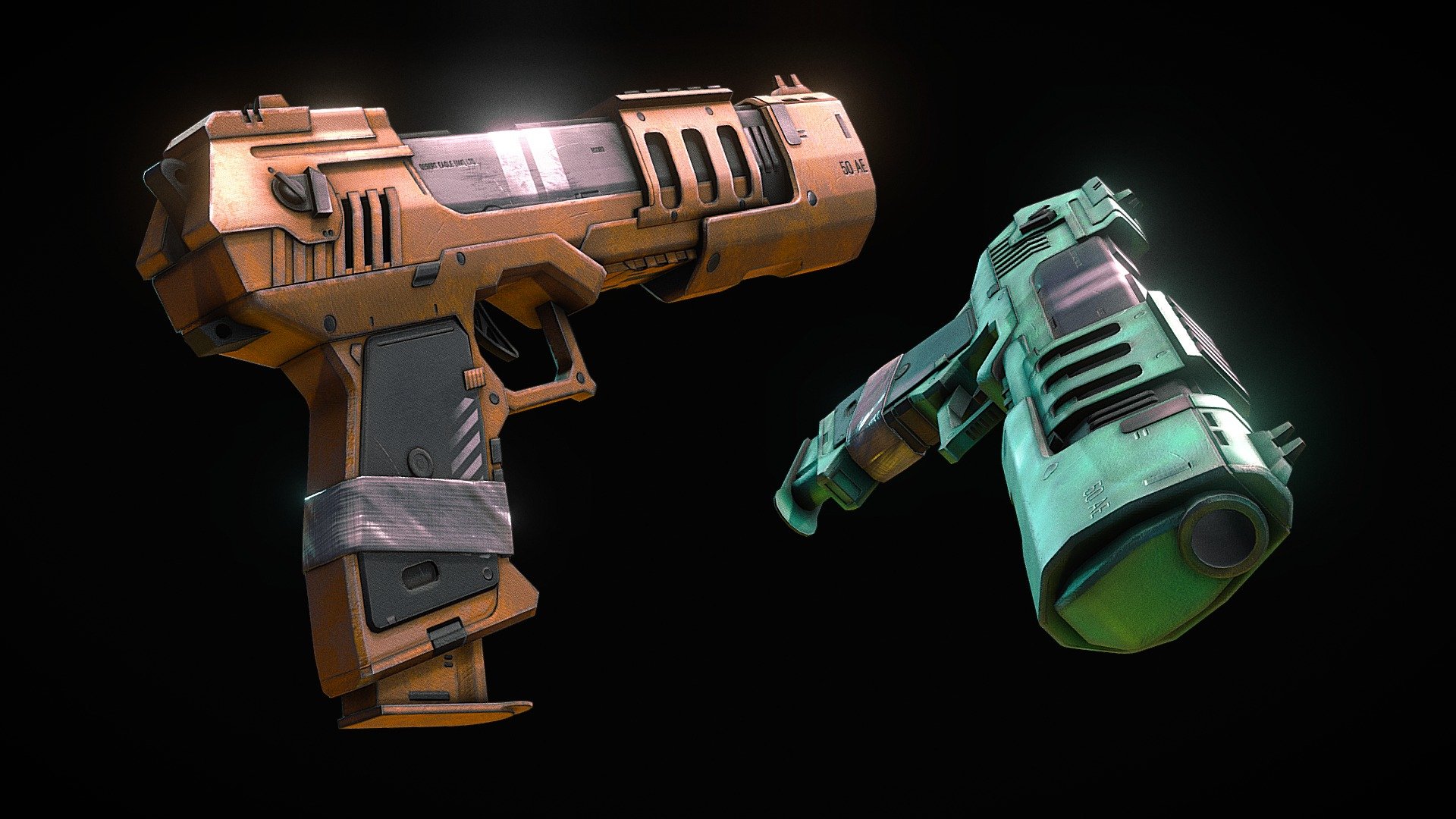 Sci-fi Desert Eagle 3d model