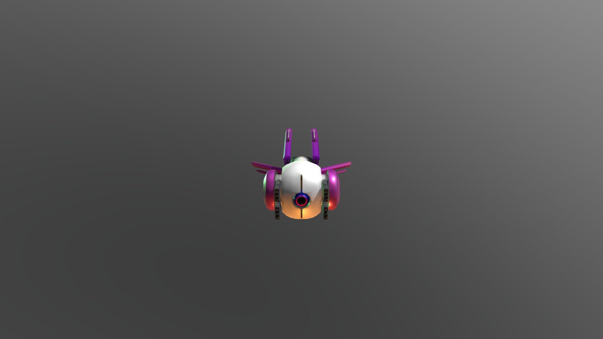 Fight Drone animated 3d model