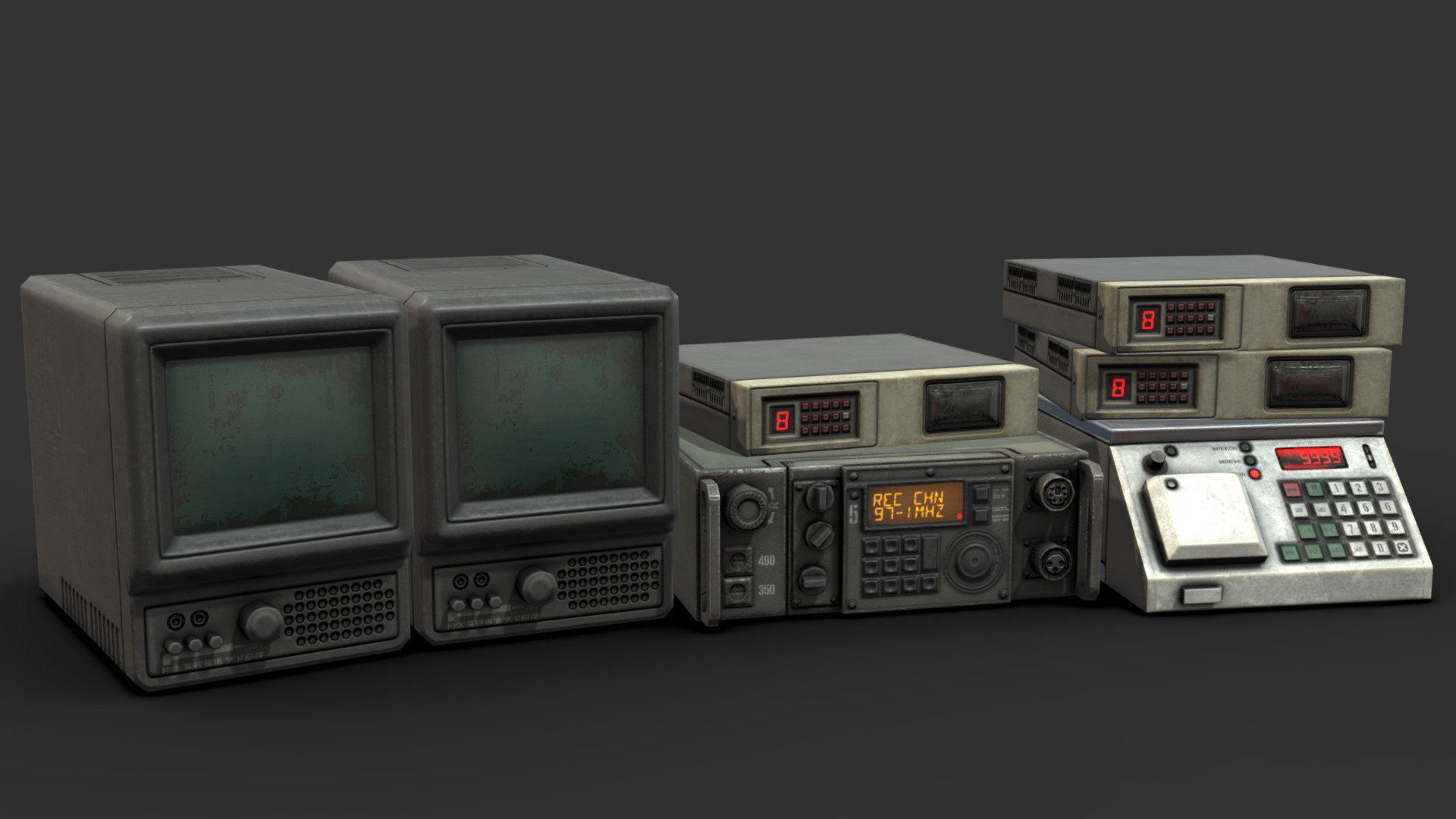 Radio Props 3d model