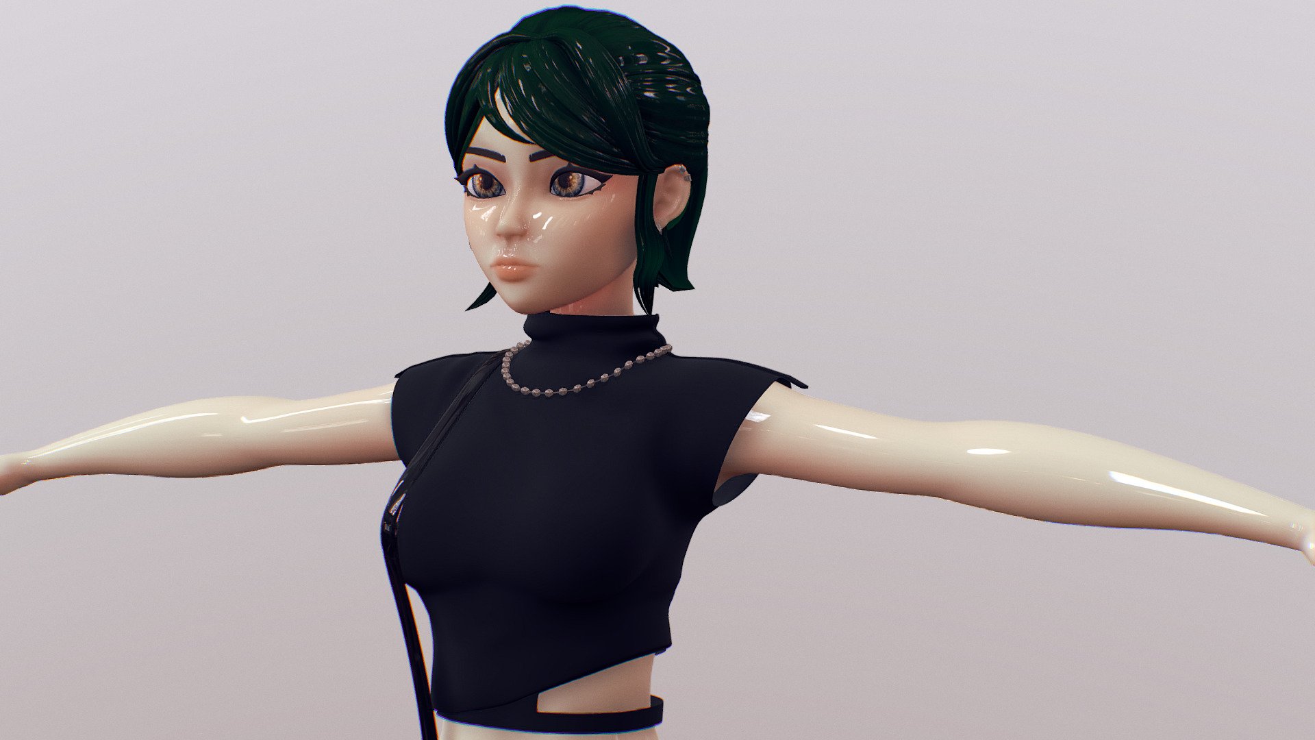 CYBERPUNK NPC GIRL 3d model