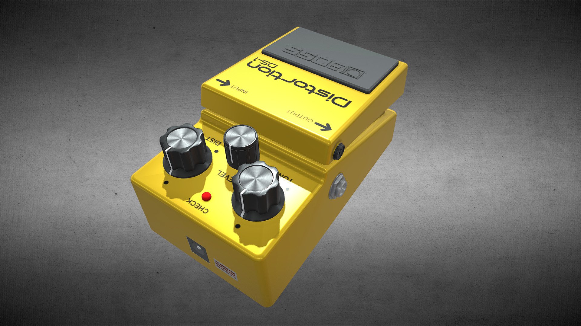 Distorsion DS-1 Boss Pedal 3d model