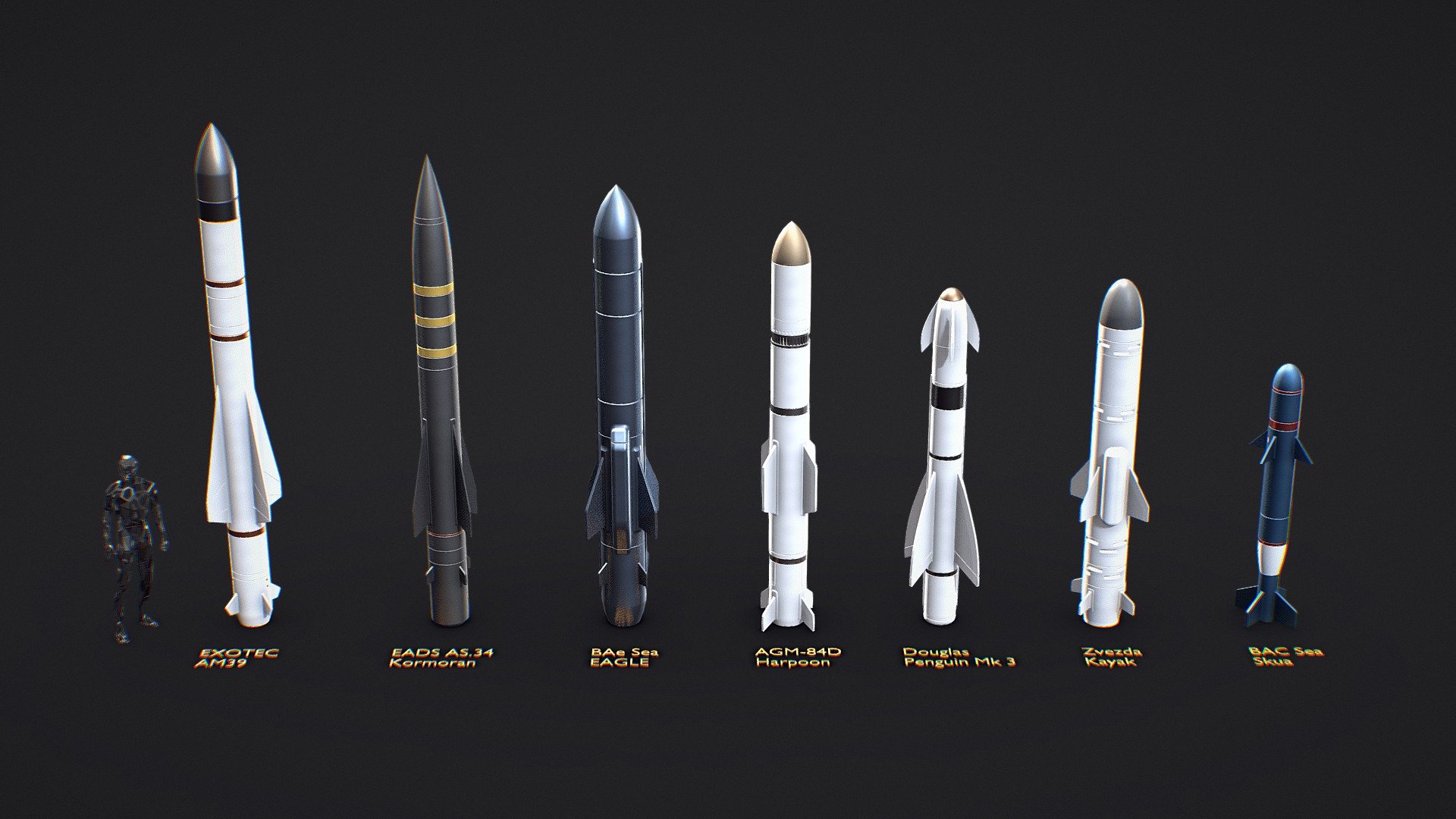 Missiles Pack 2 3d model