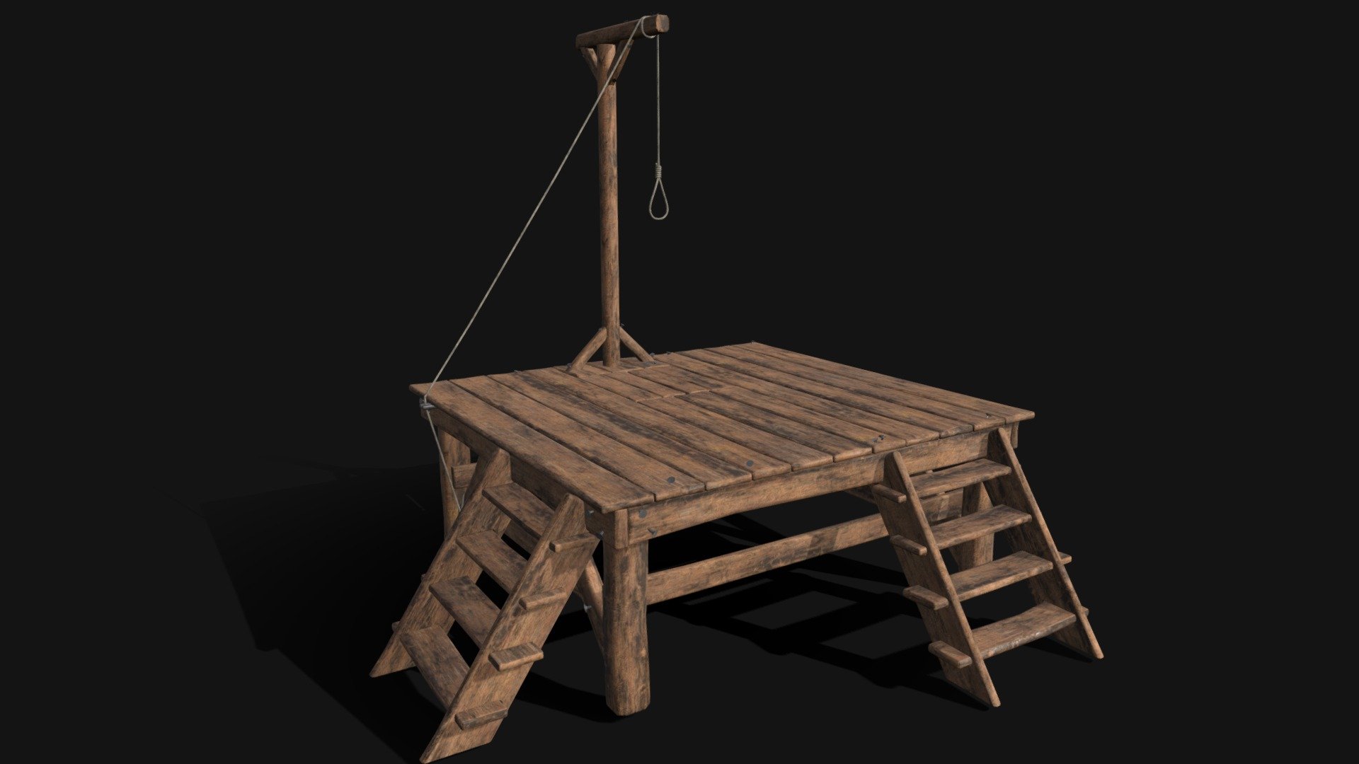 Gallow And Execution Platform 3d model