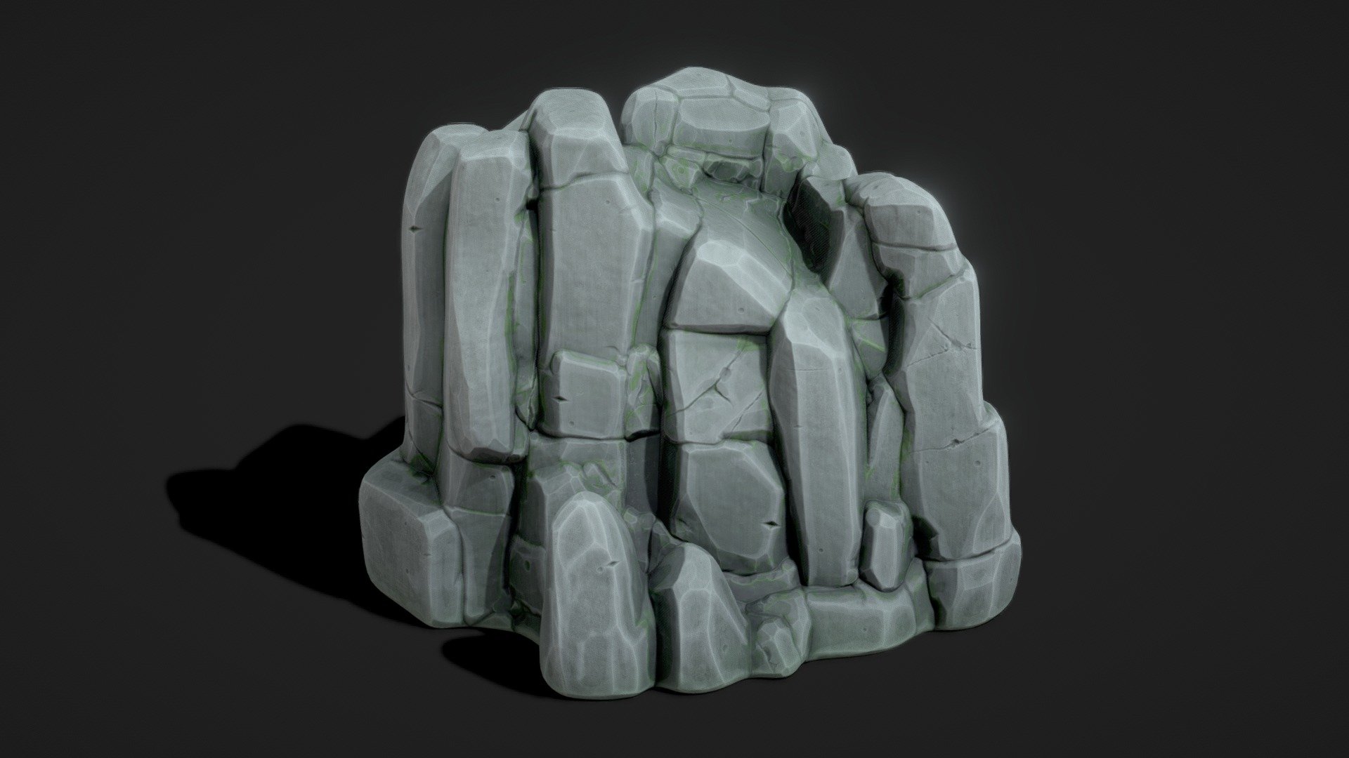 Stylized Rock Stone Cliff 3d model