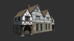 Medieval Building #77 Low poly 3d Model