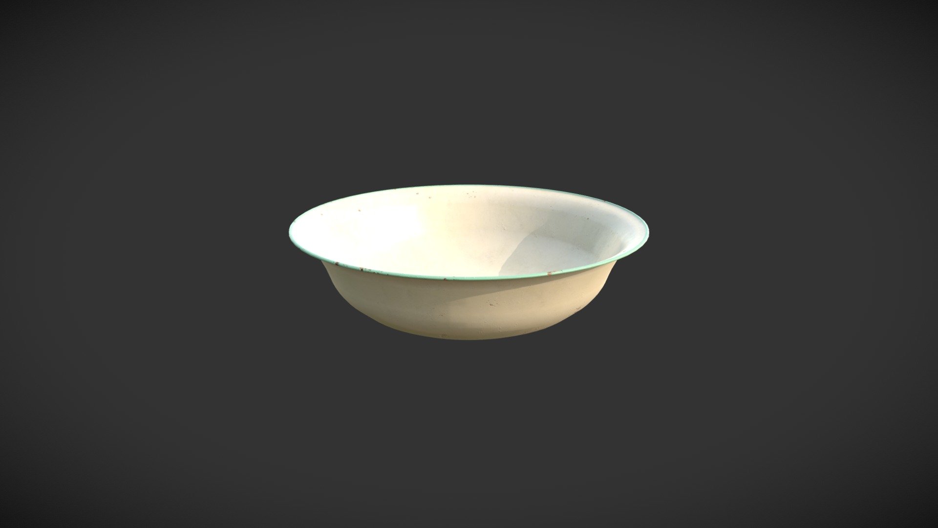 Rusty water bowl 3d model