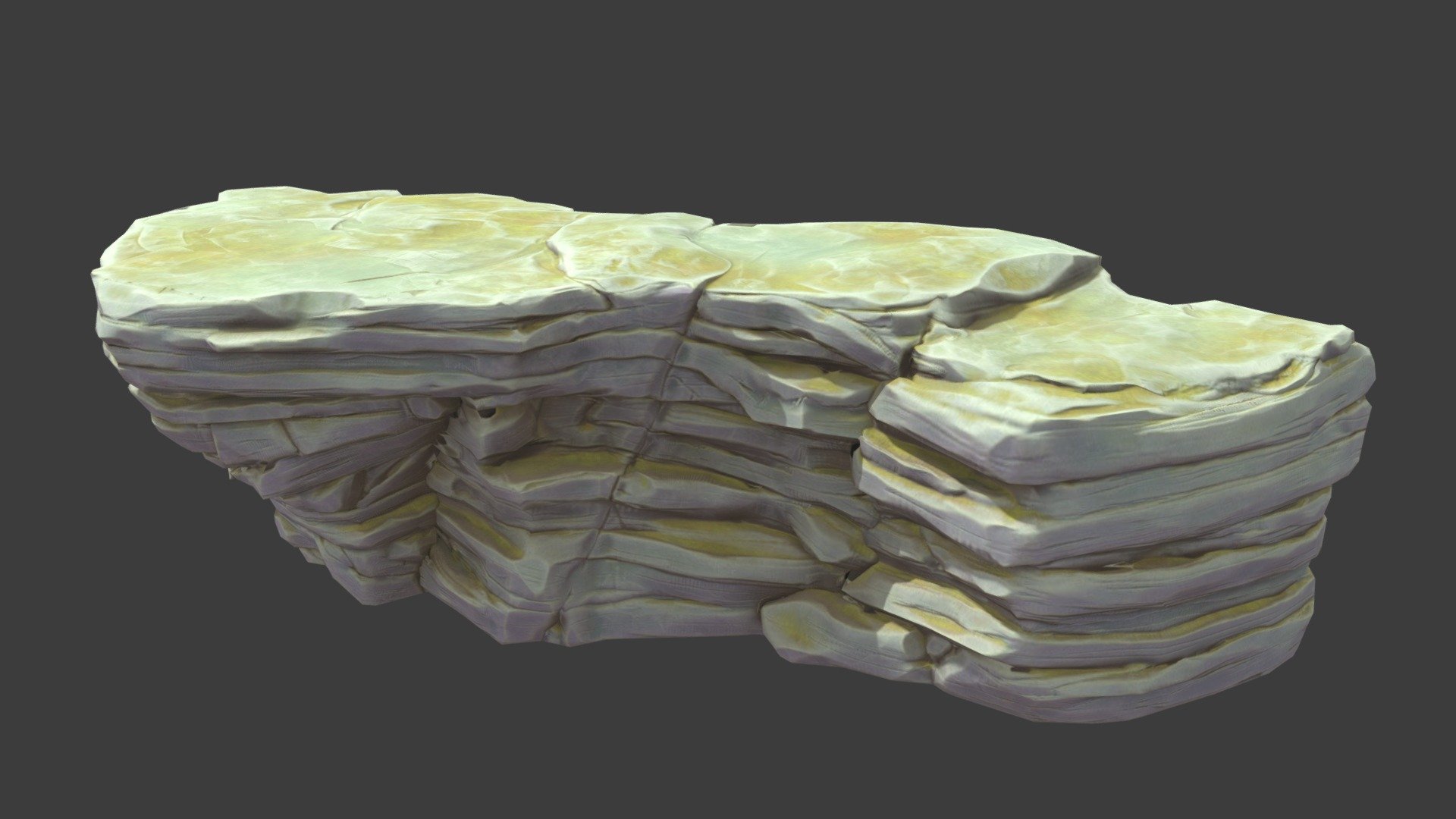 Stylized cliff 3d model