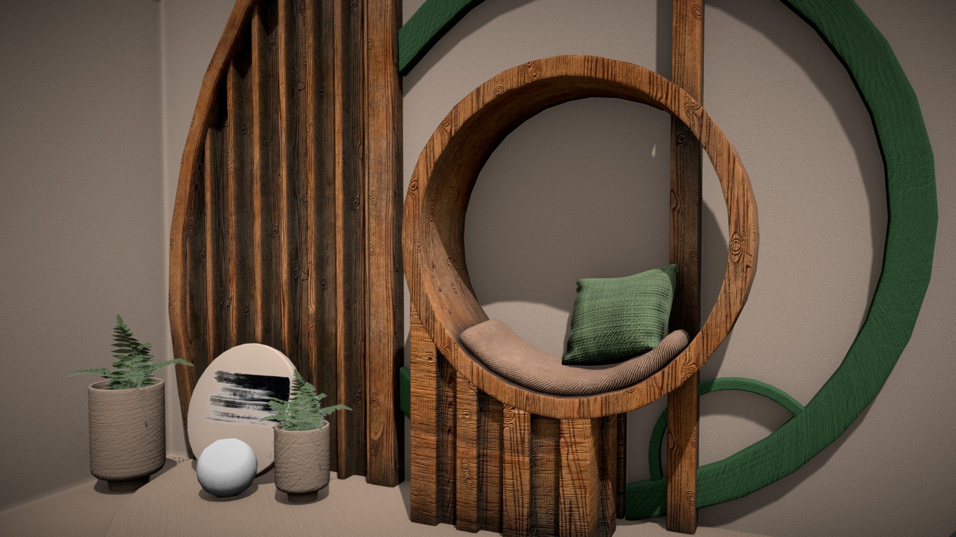 Greenery Infused Interior 3d model