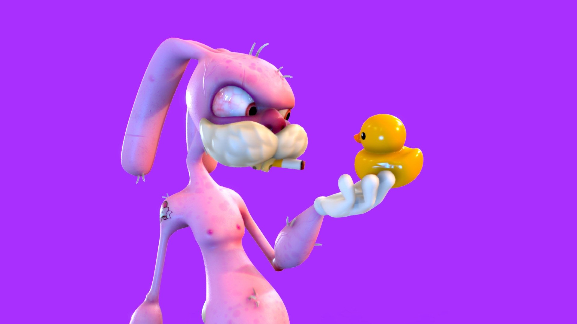 Hangover Bunny 3d model