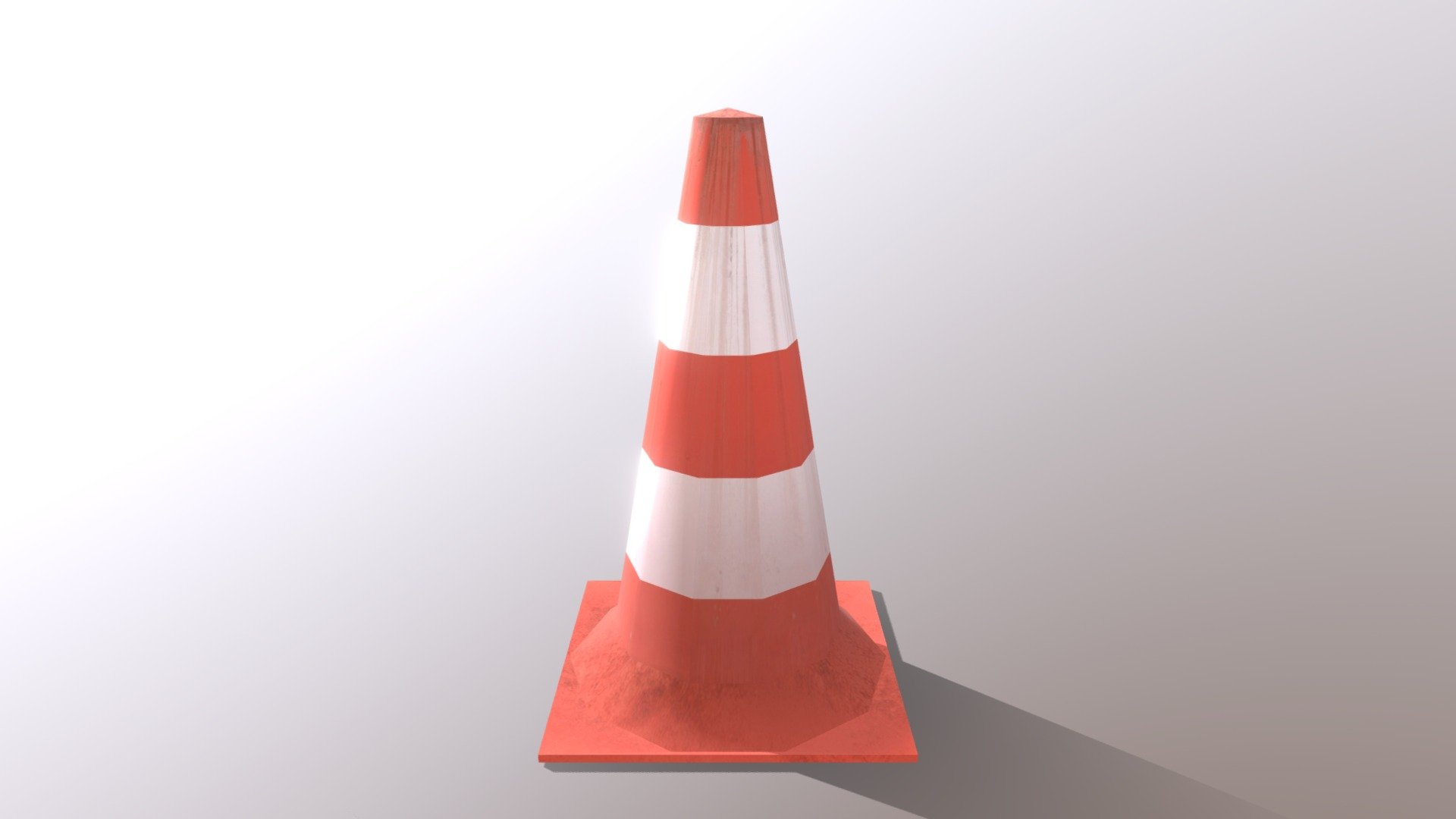 Traffic cone 01 3d model