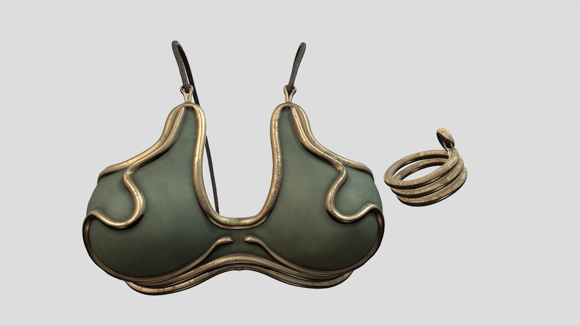 Female Belly Dancer Bralette Top 3d model