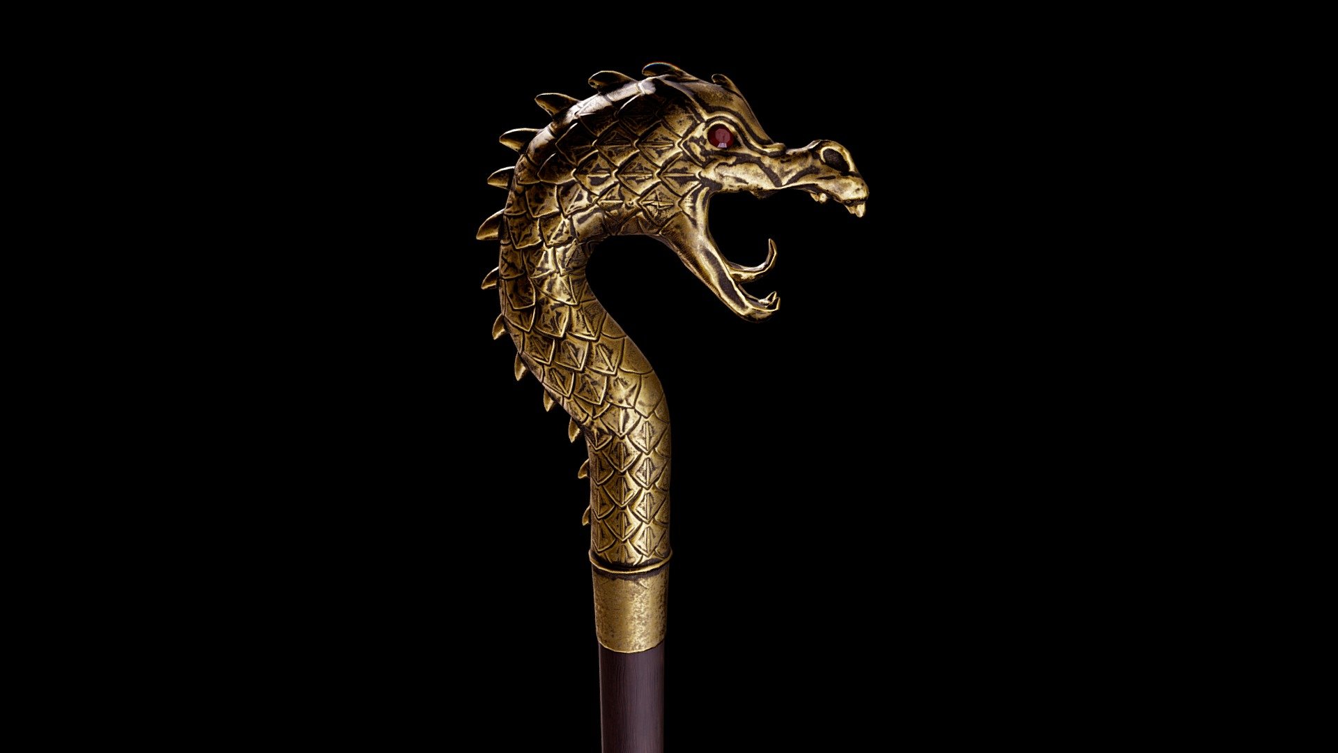 Dragon wand 3d model