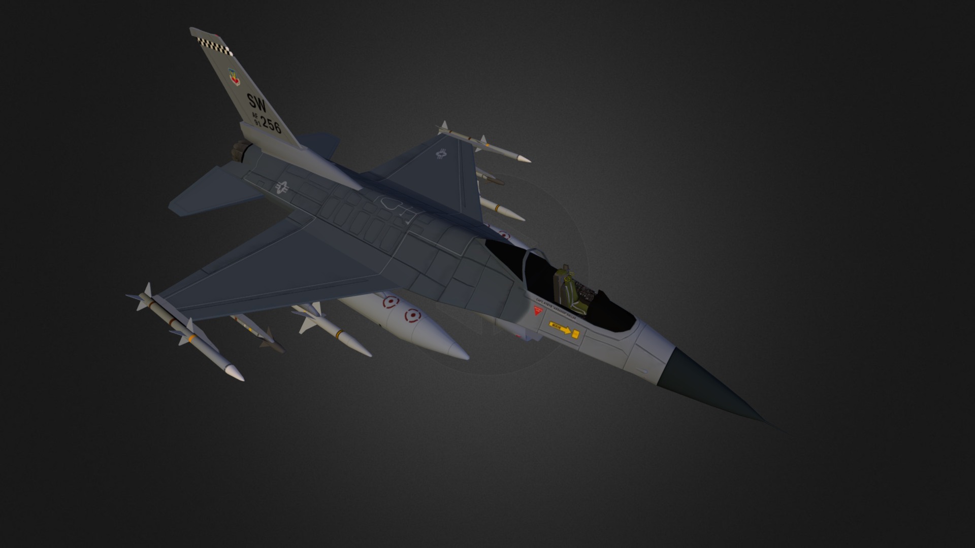 USAF F-16 Falcon 3d model