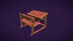 Stylized School Desk