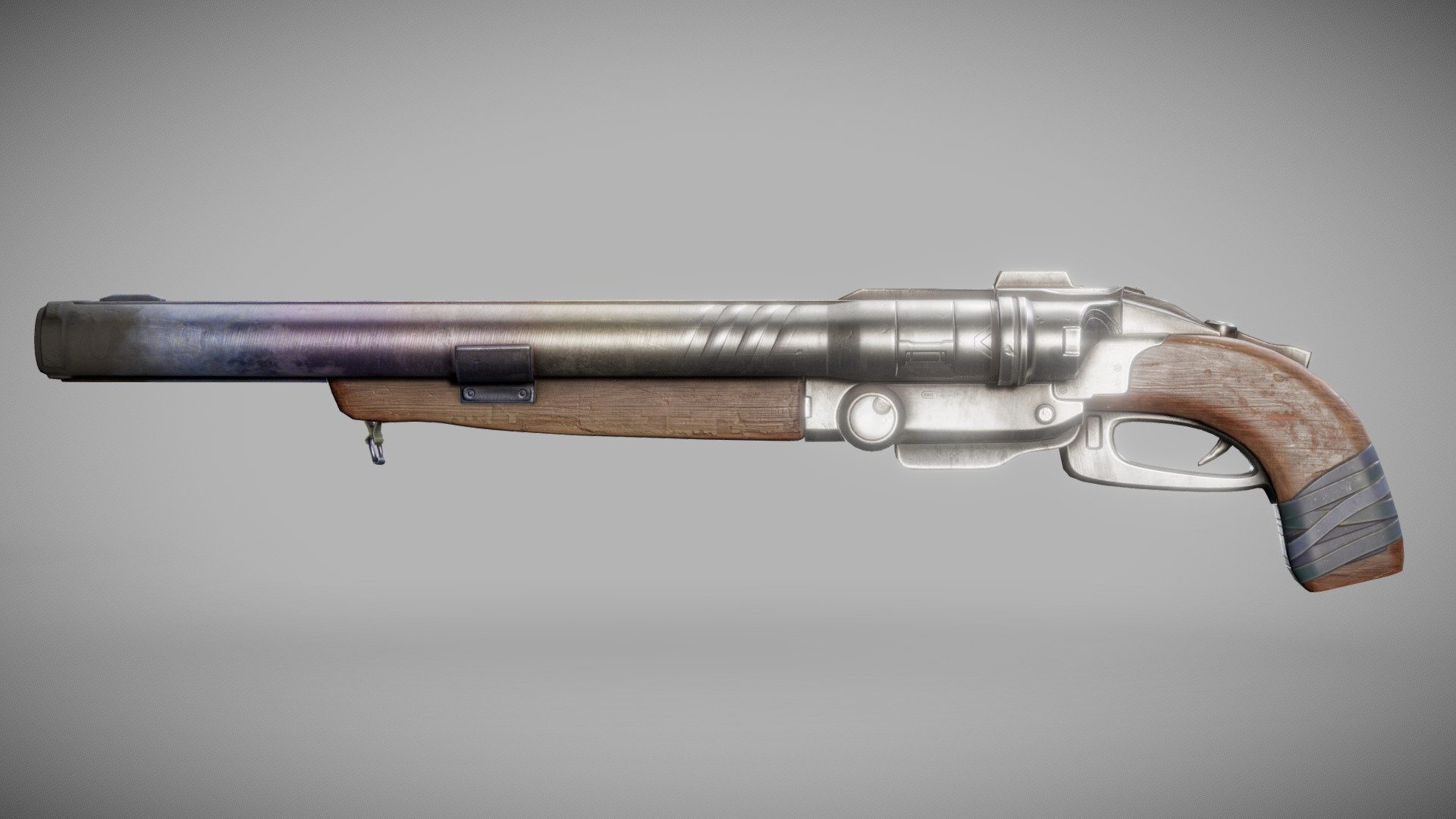 super double-barrel shotgun weapon of slayer da1 3d model