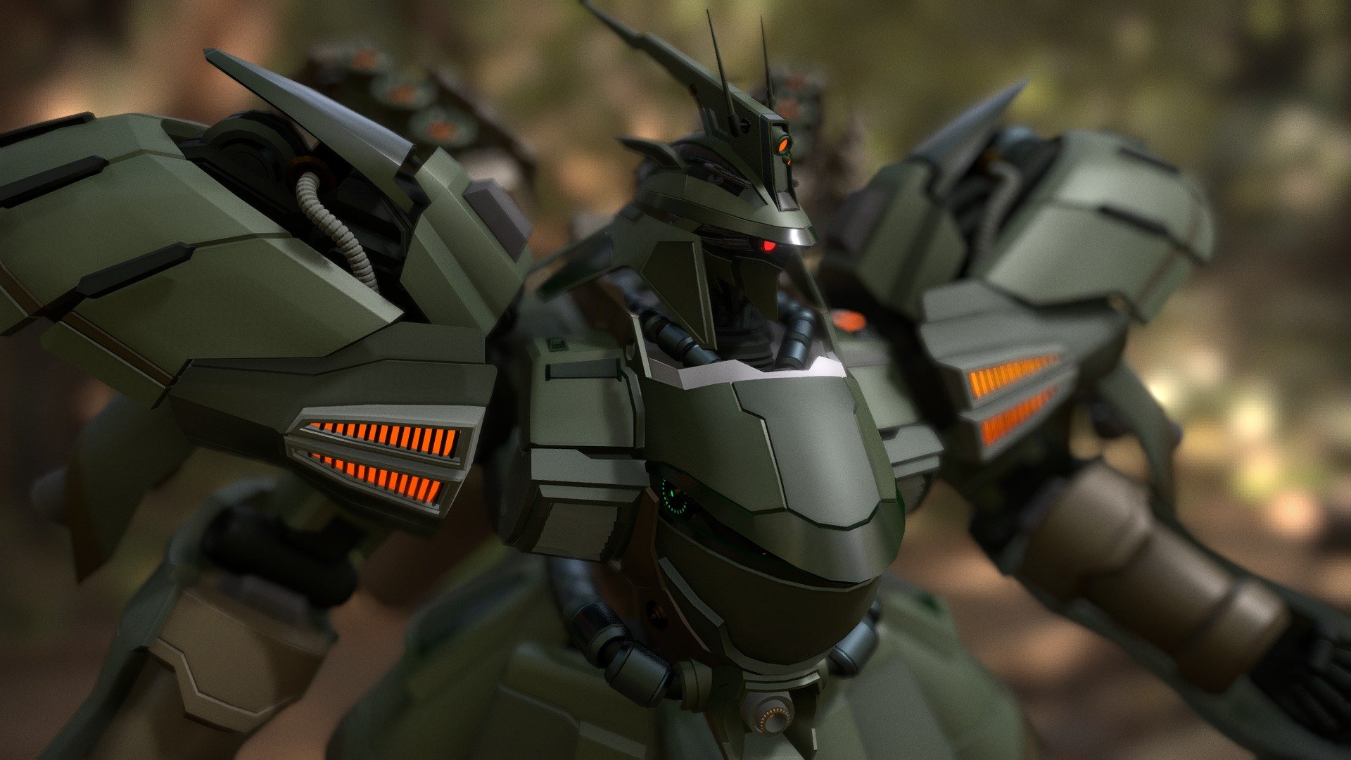 Jungle warfare sazabi 3d model