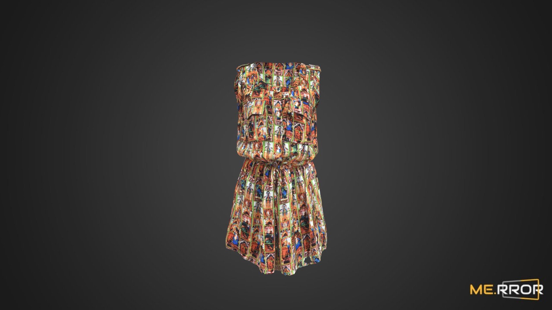 Silk Nonsleeved Jumpsuit 3d model