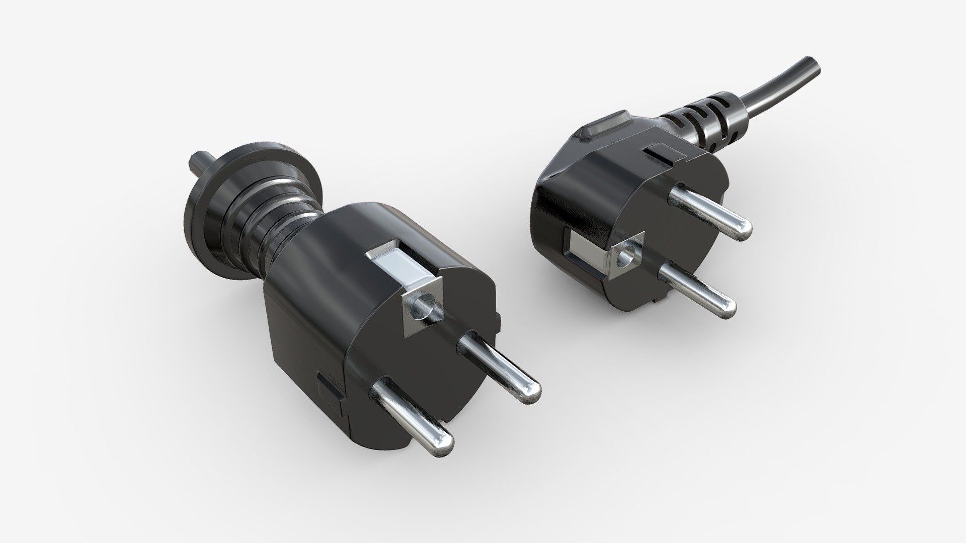 Power cord plugs 3d model