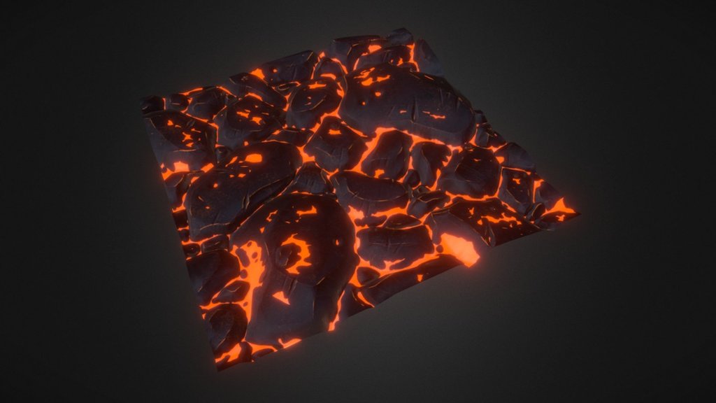 Lava Tiling Texture 3d model