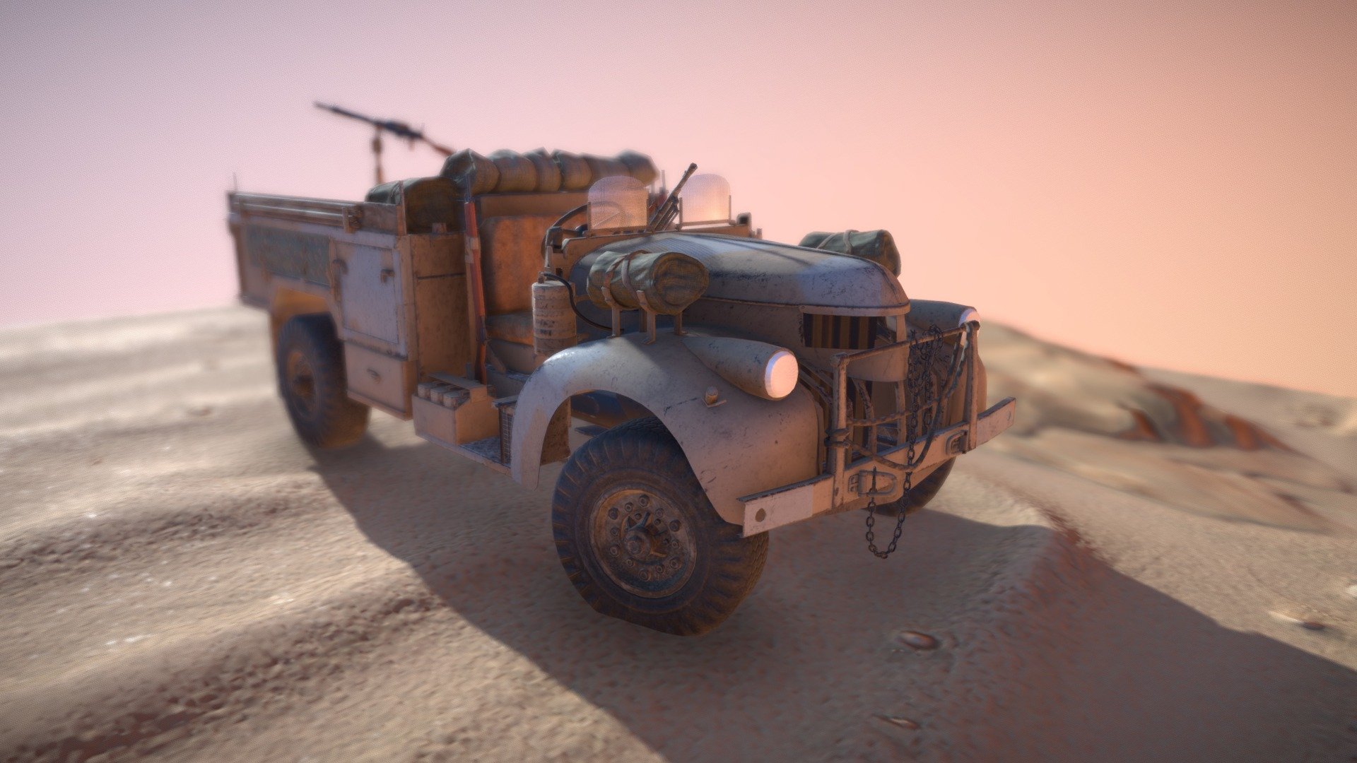 WWII British Desert Raider 30-cwt Truck 3d model