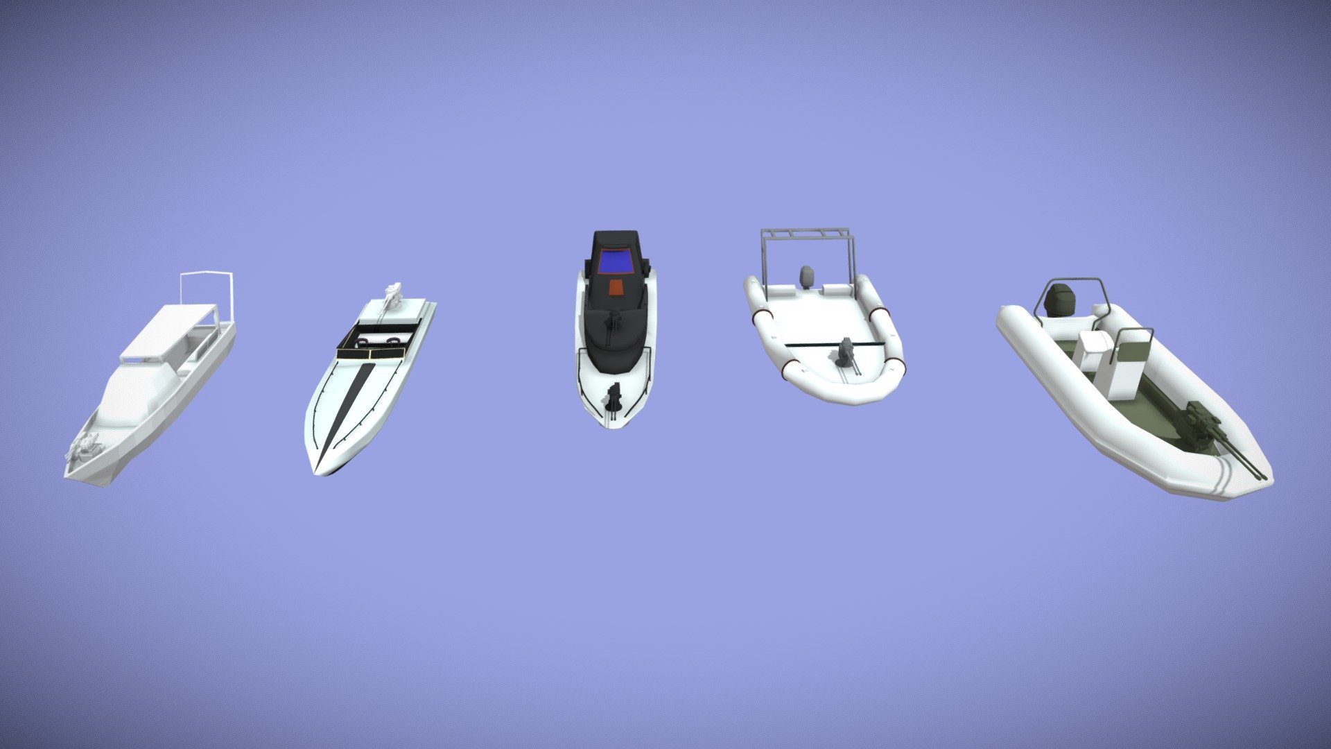 Military boat 3d model