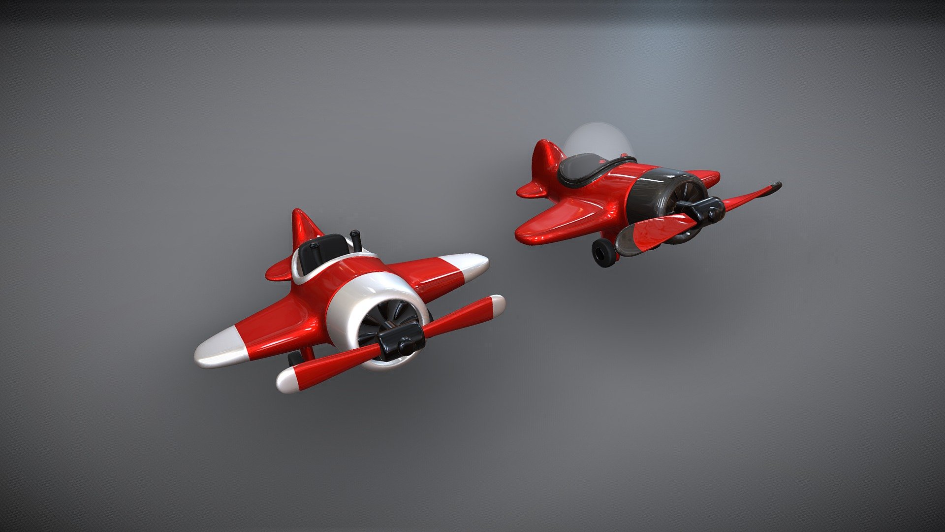 Cartoon Planes 3d model