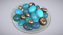 Blue Easter eggs