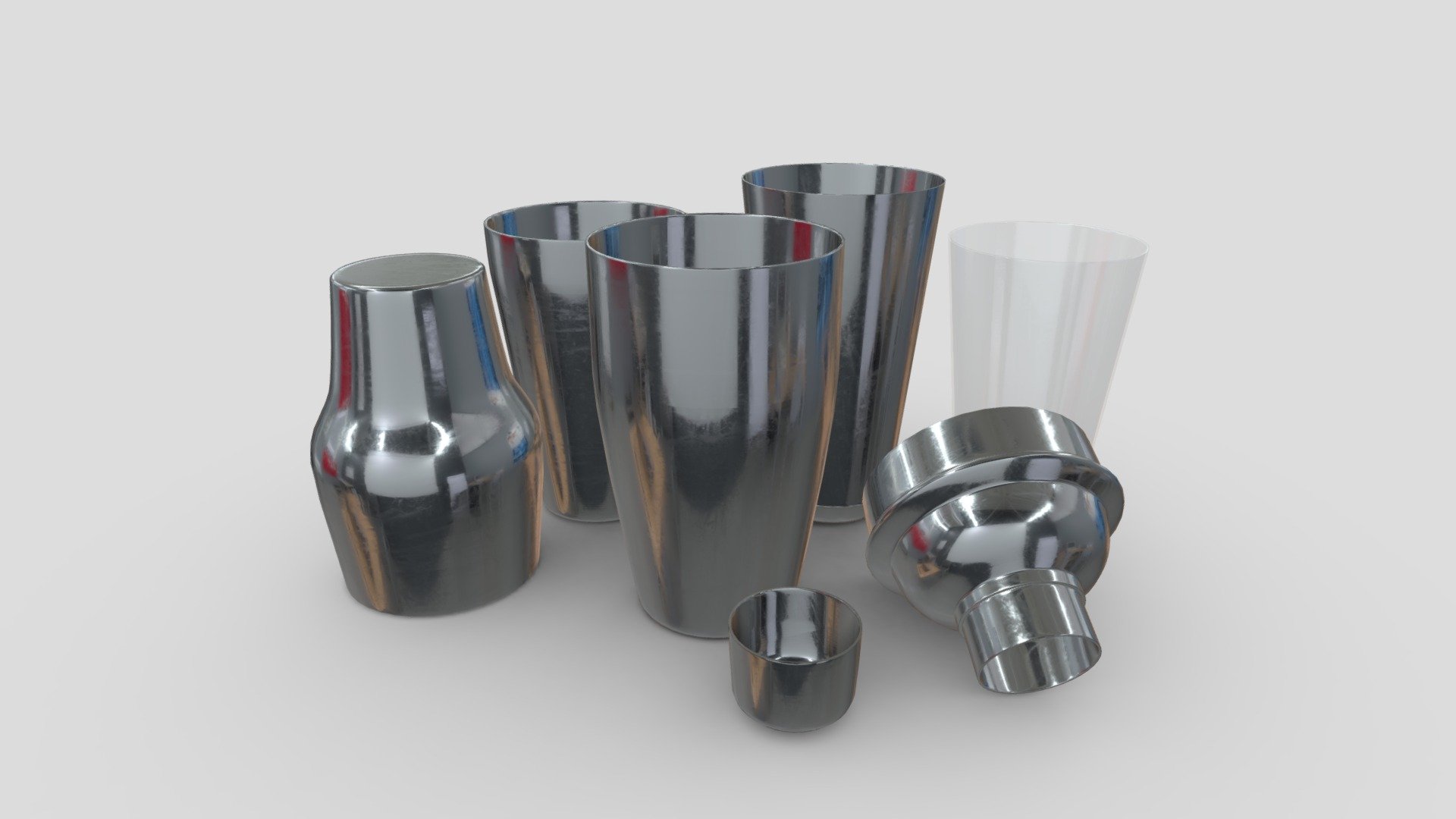 Cocktail Shaker Open Pack 3d model