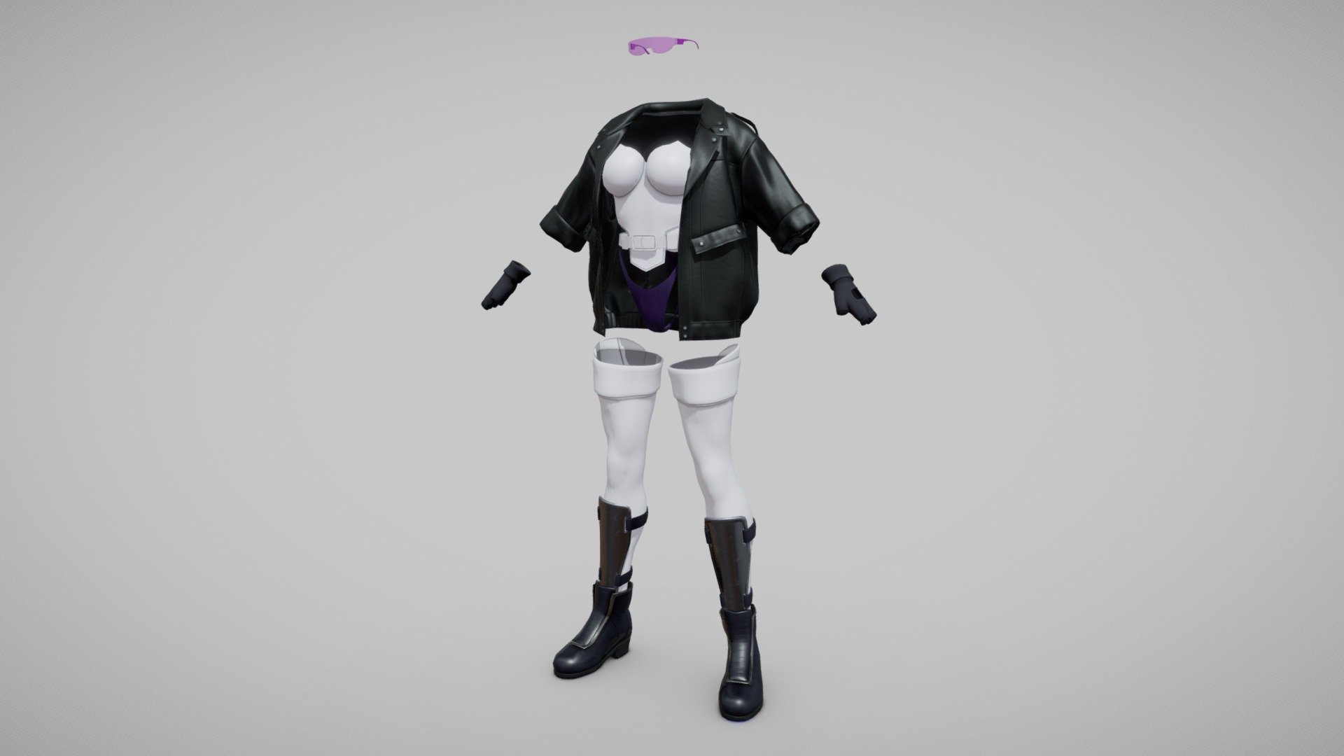 GITS Motoko Kusanagi Outfit costume set 3d model