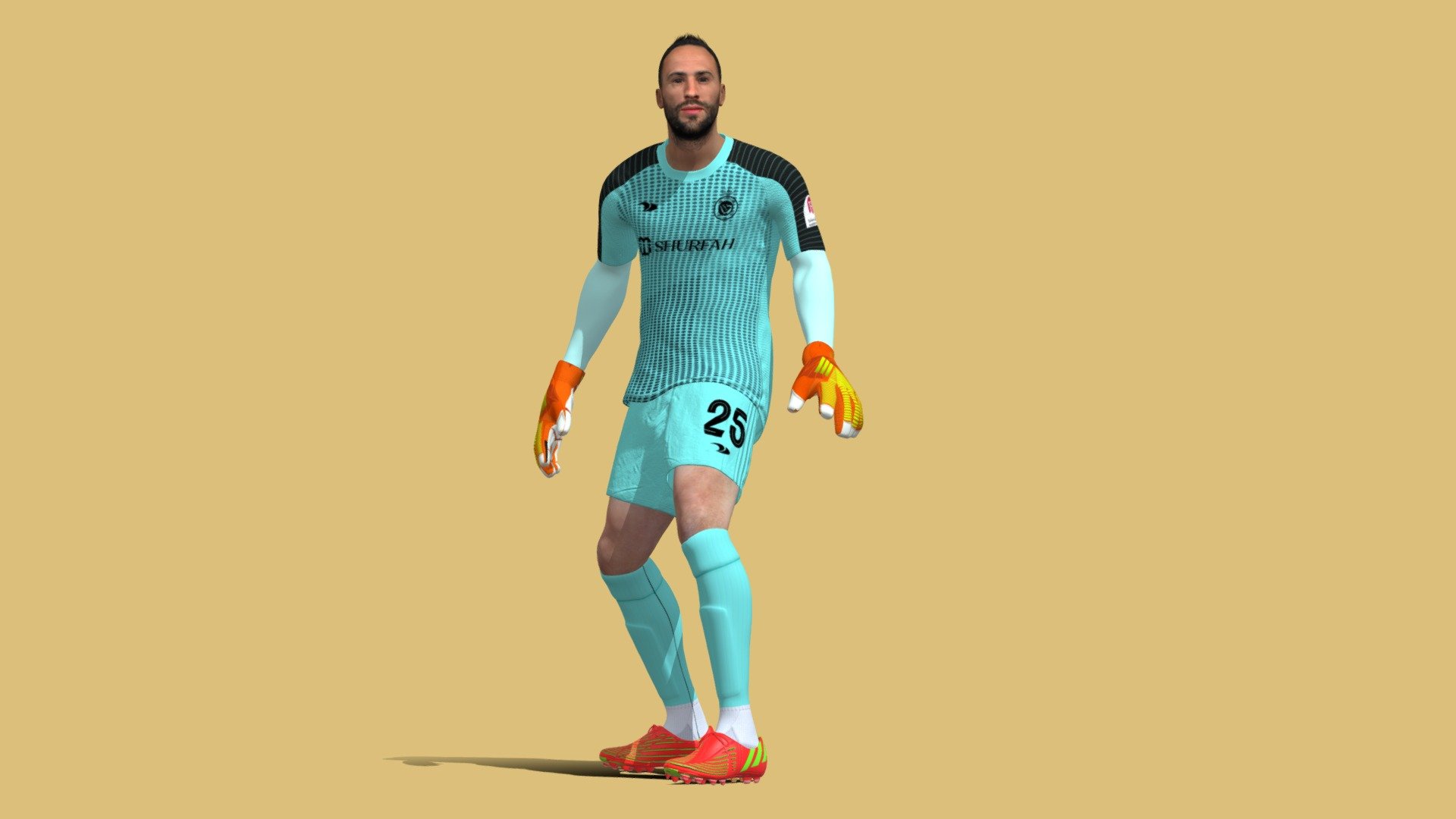 3D Rigged David Ospina Al Nassr 3d model