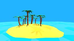 Palm Island | Low Poly | David Kiefer