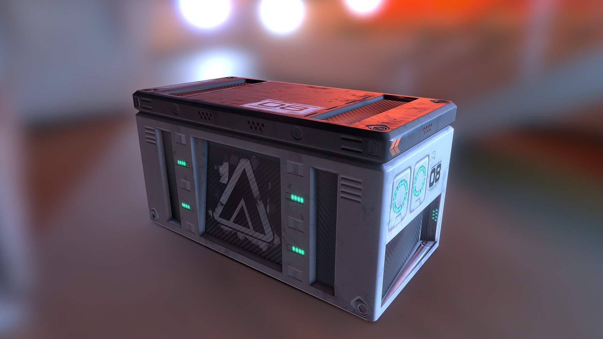 Sci-Fi Storage Crate 3d model