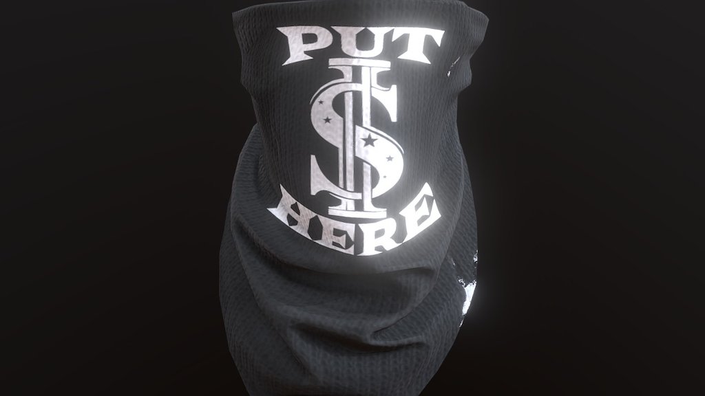 Bak RObber Bandana Rust Skin 3d model