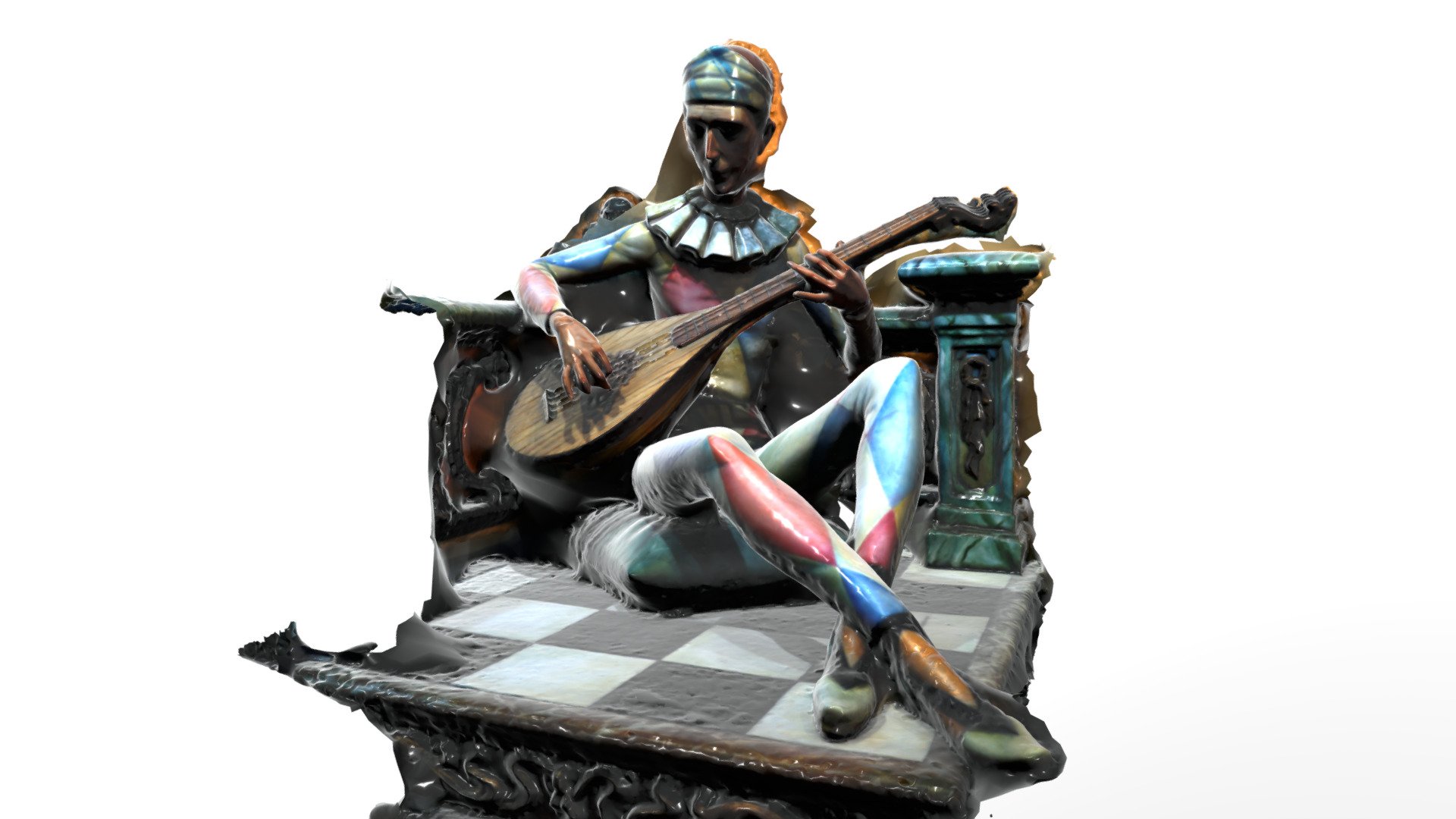 Man With Guitar 3d model