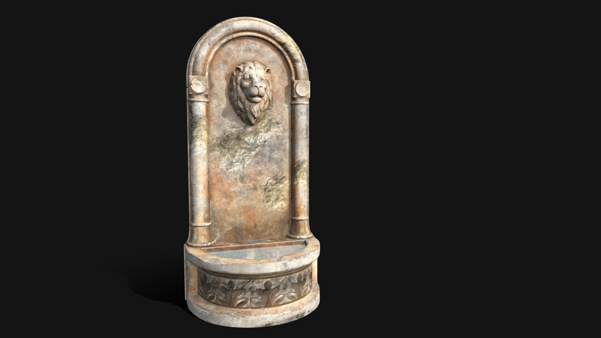 Lion Wall Fountain 3d model