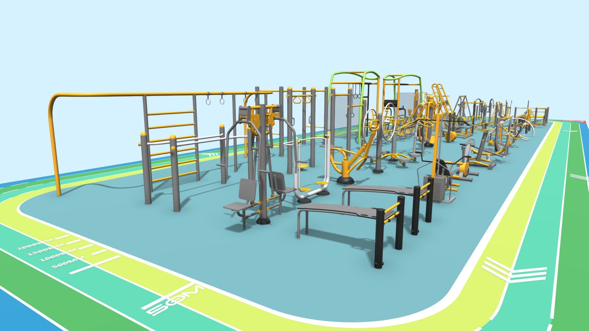 WorkOutPark 3d model