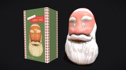 Vintage Santa Mask and Box