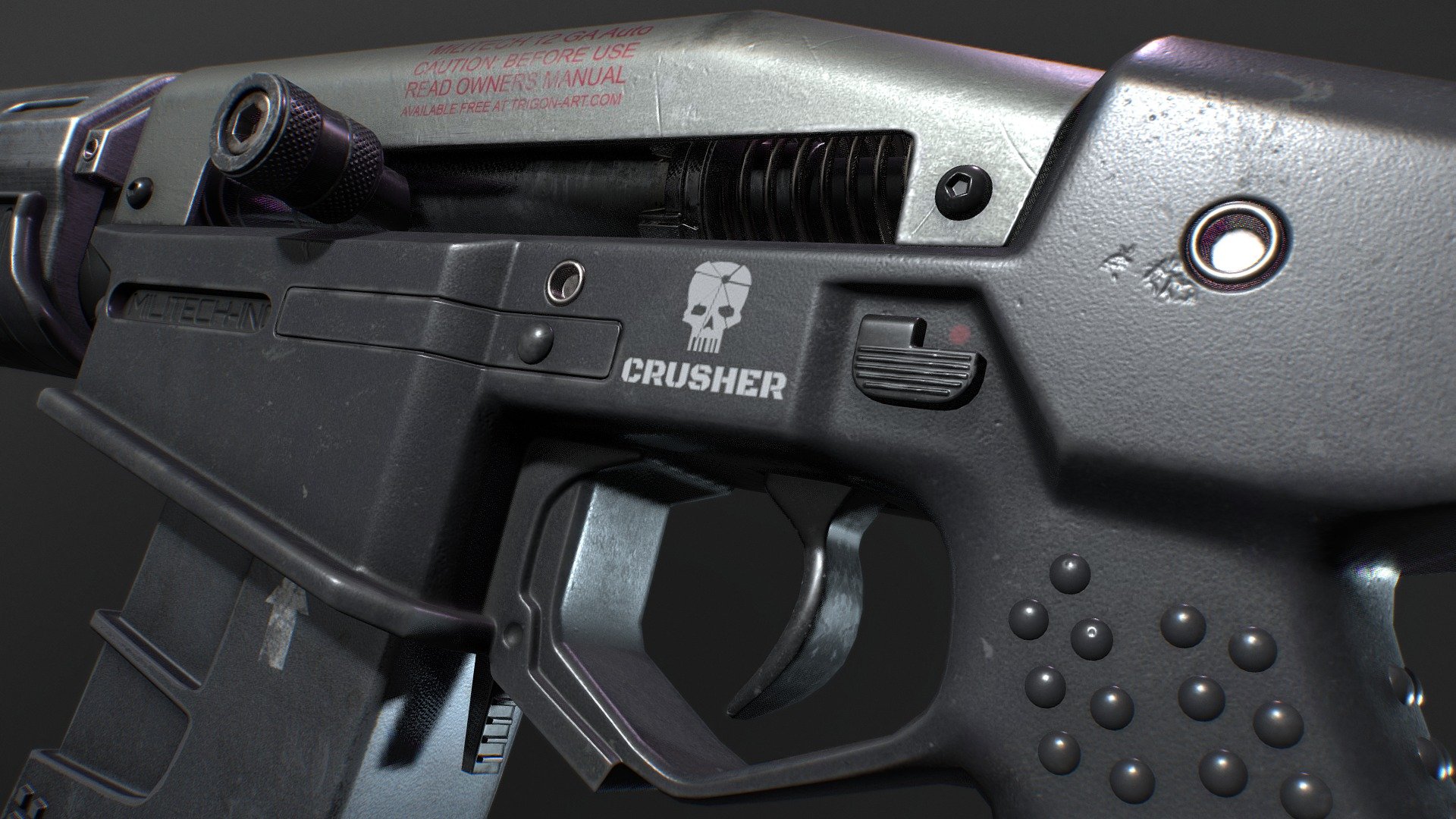 Cyberpunk "Crusher" Shotgun 3d model