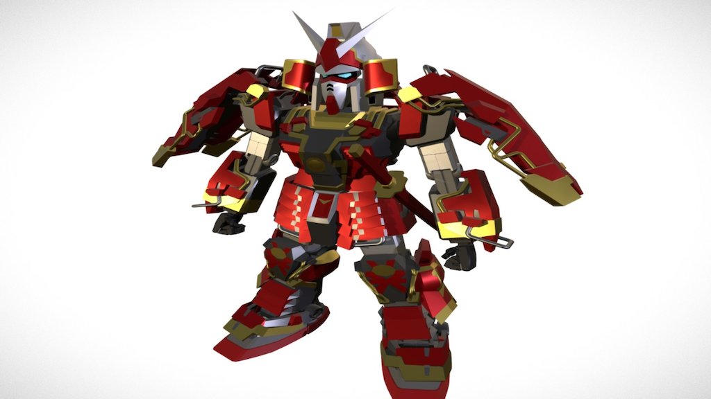 SD Musha Gundam 3d model