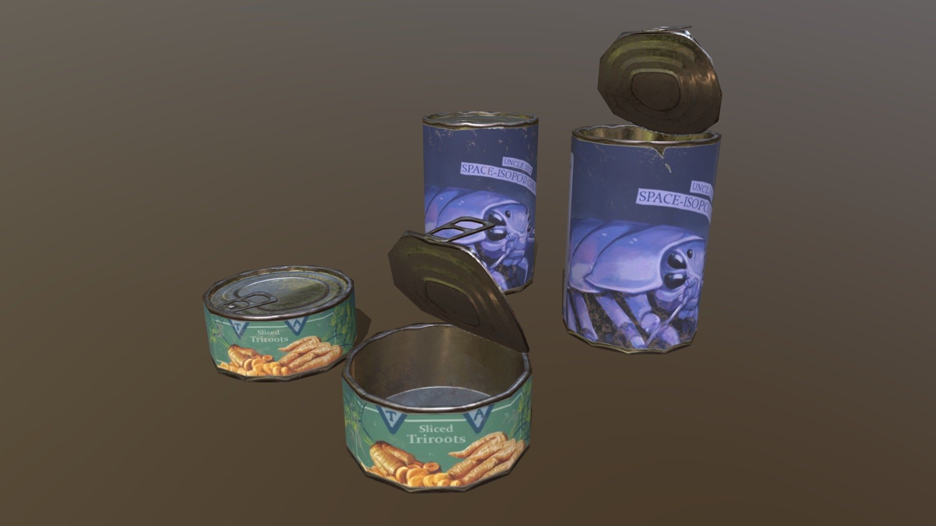 Tin Cans 3d model