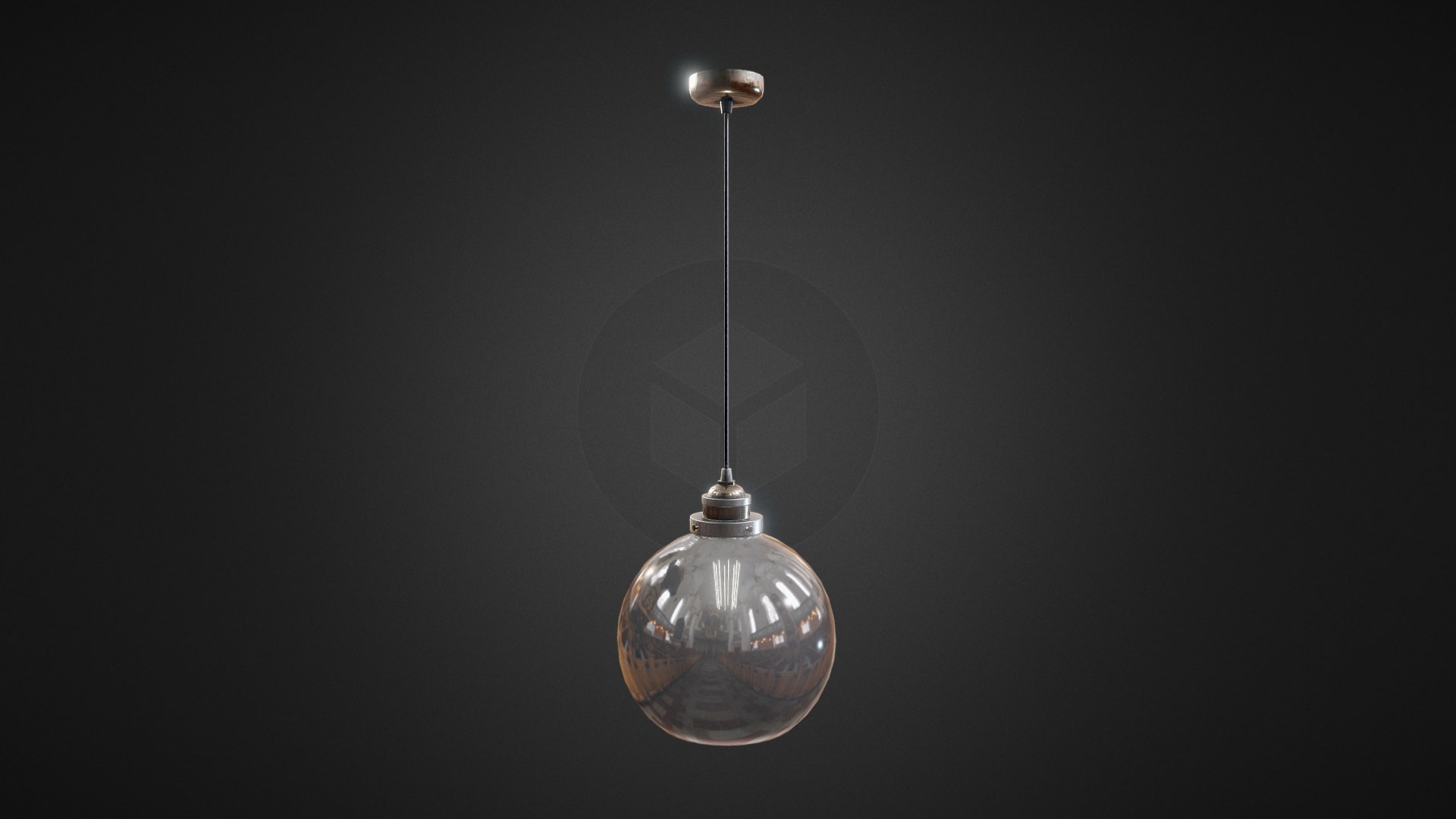 Glass Ceiling Lamp 3d model