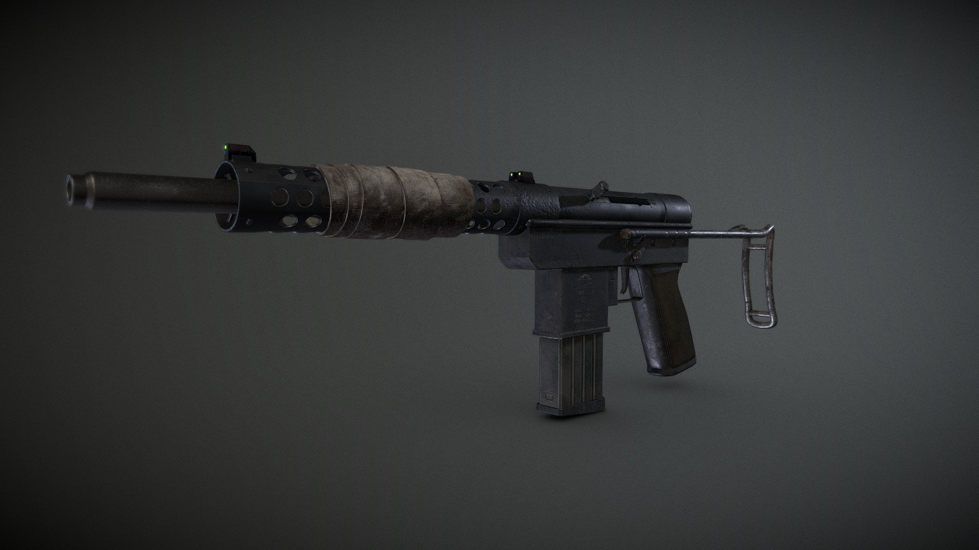 Semi-Automatic Carbine (Quality Arms Gun-8) 3d model