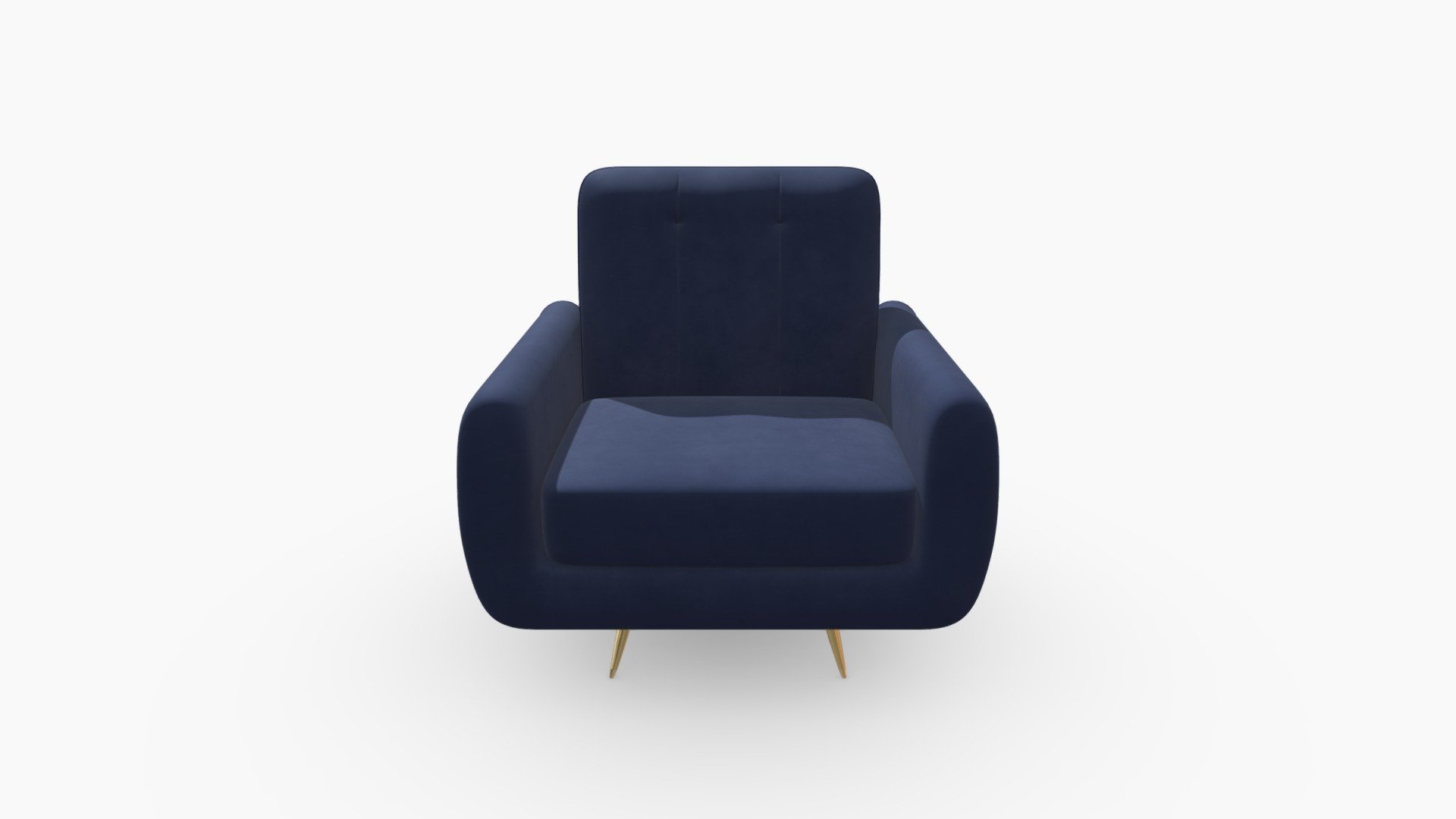 30001393_PoltronaSnowTerciopeloAzul66 3d model