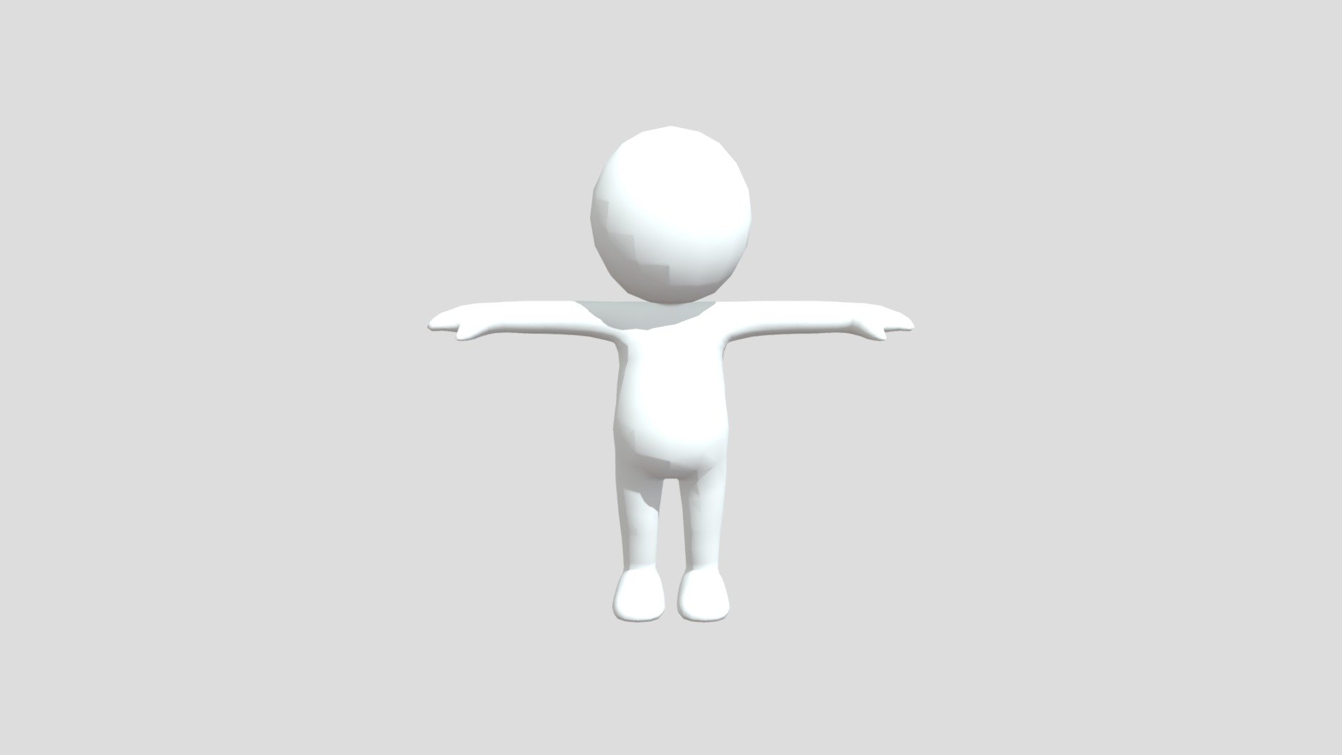 Fat Hyper-Casual Stickman 3d model