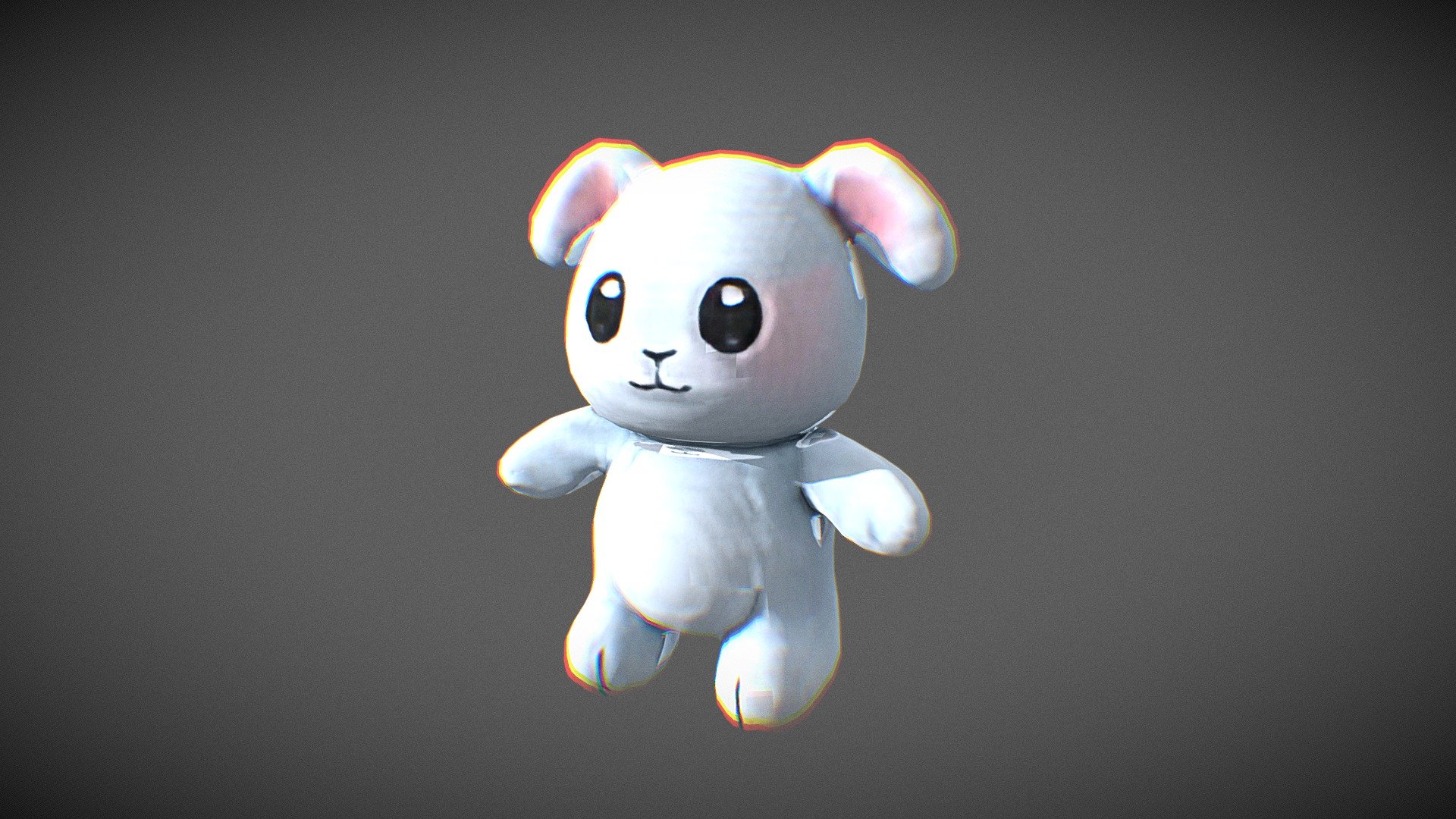 Cute bunny plushy 3d model