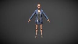 BLUE SCHOOL UNIFORM SET (FEMALE)