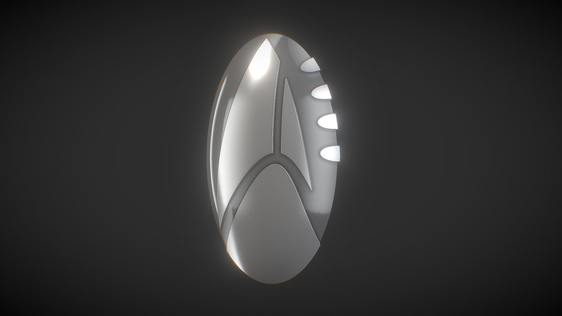 Star Trek Discovery Season 3 badge 3d model